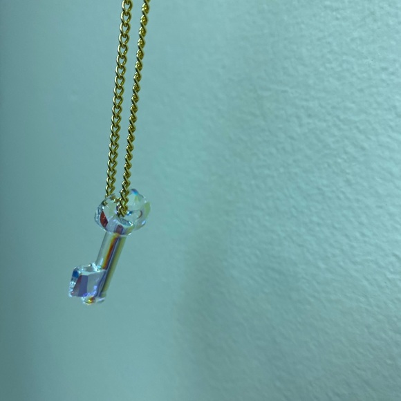 🦢🦢Swarovski crystal key pendant&gold chain - Picture 6 of 7